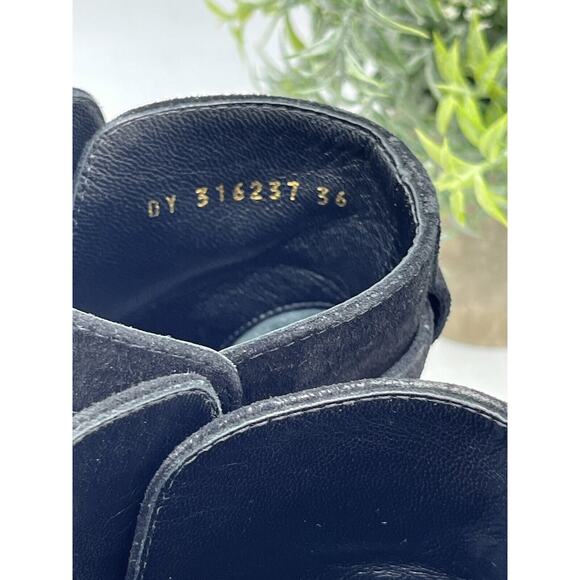 Saint Laurent Blake Jodhpur Womens Black Suede Ankle Bootie Sz IT 36/ US 5.5 - Picture 6 of 16